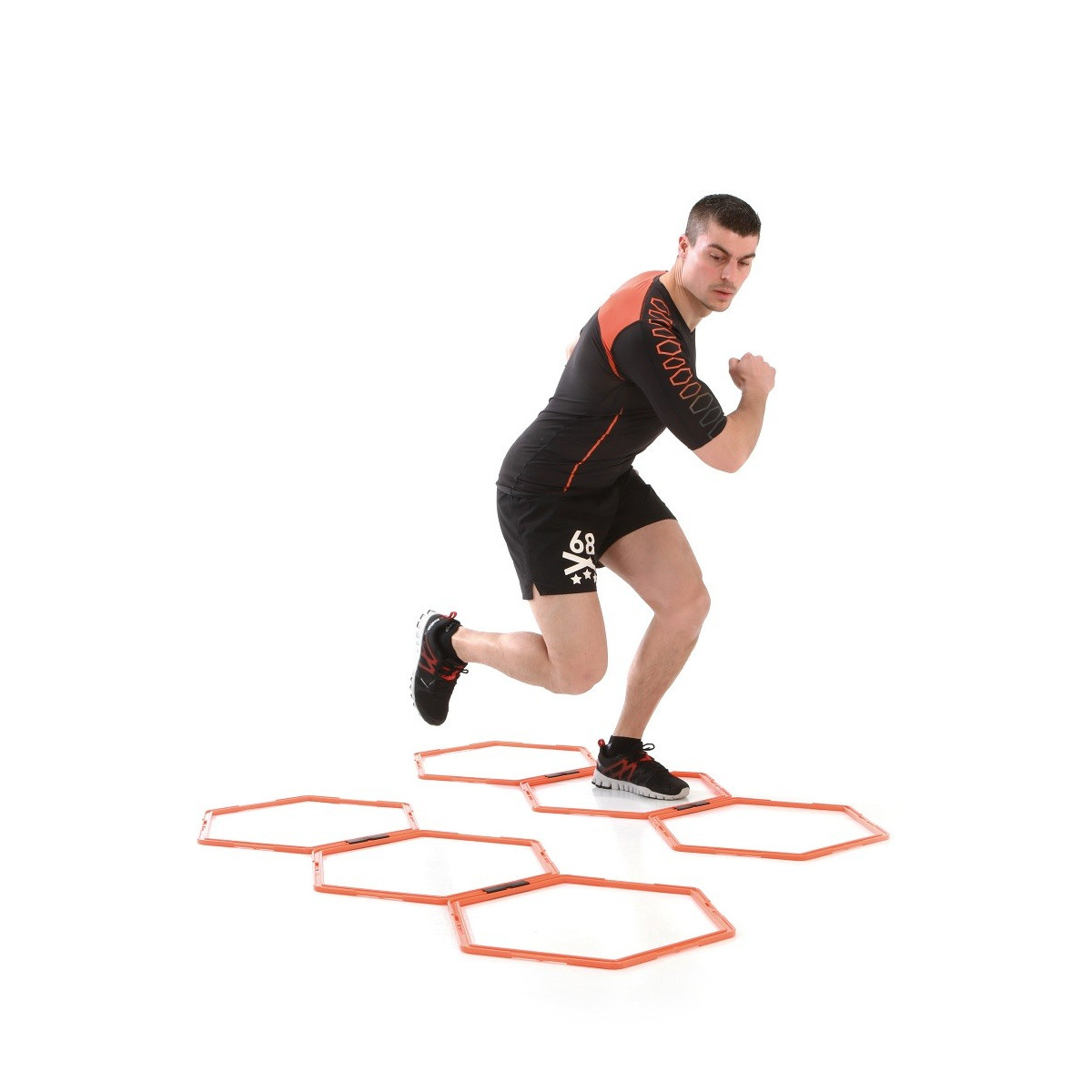 Échelle D'agilité Hexagonale RPM Power Avec Cônes - Entraînement Sportif, Jeu De Jambes | Pour Intérieur/extérieur