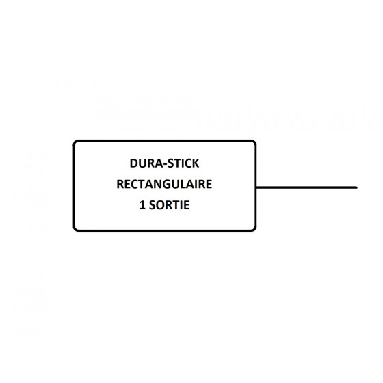 Électrodes autocollantes DURA-STICK rectangulaires 5 x 9 cm à fil