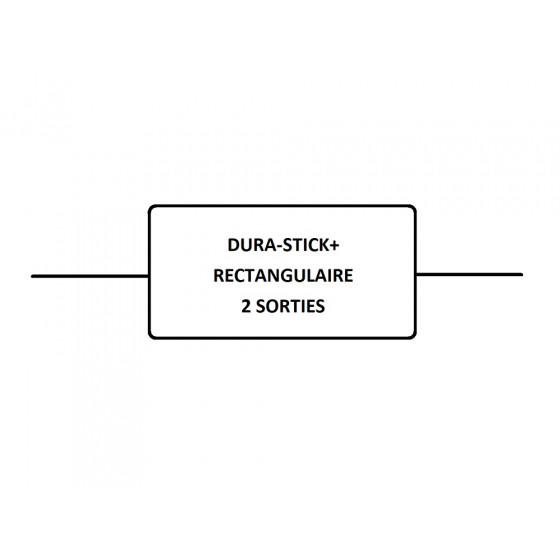 Électrodes autocollantes DURA-STICK PLUS rectangulaire - 5 x 10 - 2 fils