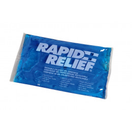 Compresa de gel frío RAPID RELIEF. Dimensiones: 13 cm x 22 cm